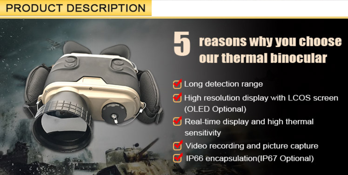 Military thermal night vision binocular