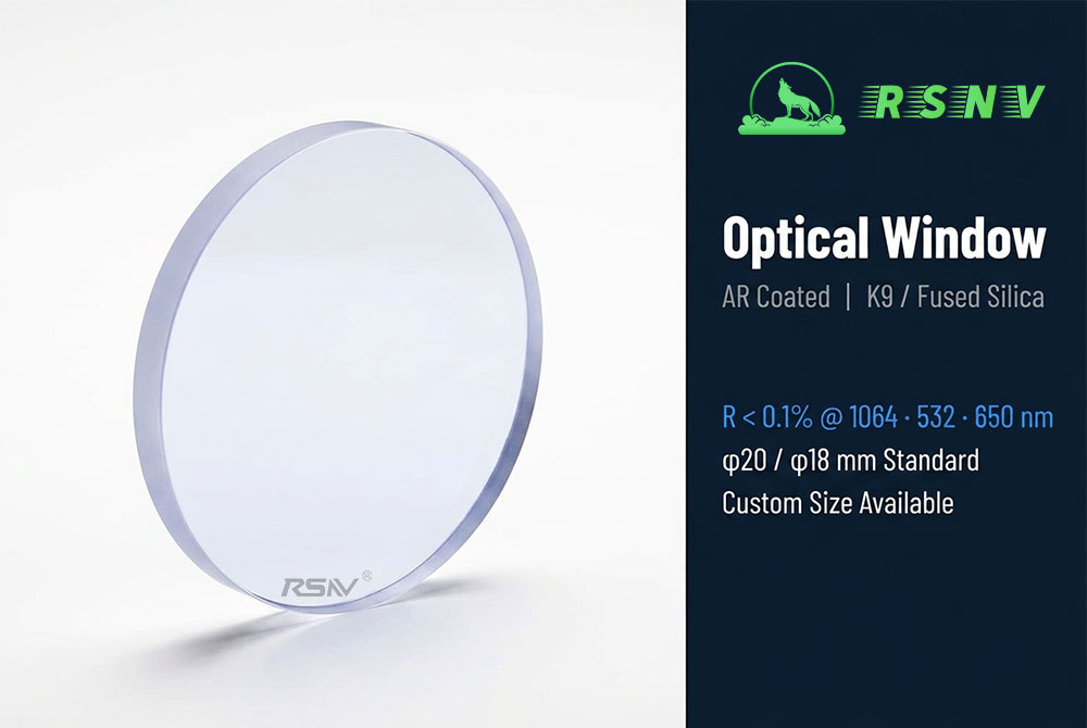 Dual-Band AR Laser Window, Nd:YAG Laser Window, 1064nm Anti-Reflection Window, Broadband Anti-Reflection Coated Window